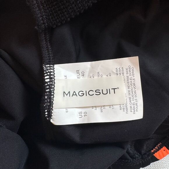 Magicsuit Neon Nature Jill One Piece Swimsuit High Neckline Black Neon 10 NWT - Picture 9 of 13